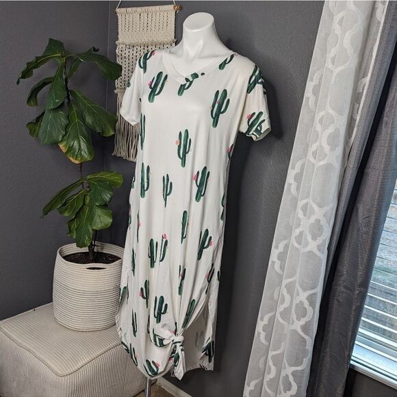 Cactus Maxi T-shirt Dress Small - Picture 5 of 6